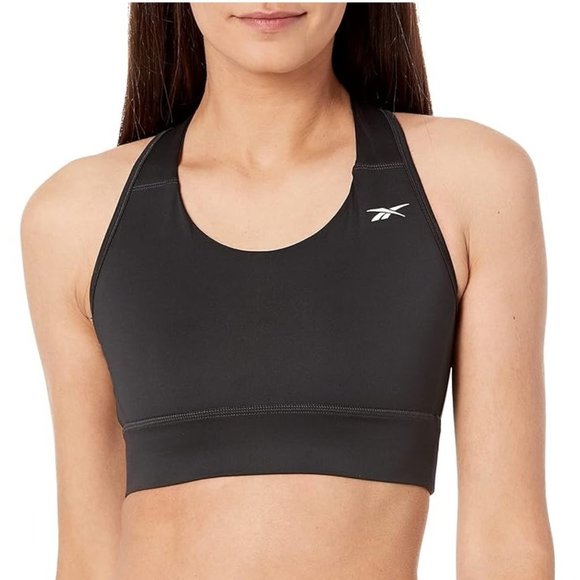 NWT Reebok Women's Essentials Racerback Sports Bra Black Plus Size 3X $40 JJ384 - Picture 1 of 1